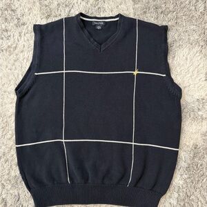 Nautica Men's Navy V-Neck Sweater Vest